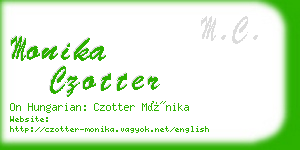 monika czotter business card